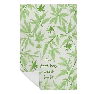 Funny Kitchen Towels Green Leaf Decorative Dish Towels Tea Towels for Kitchen... - Picture 1 of 7