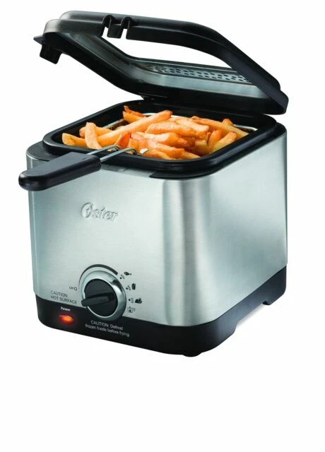 Oster CKSTDF102-SS Electric Deep Fryer - Silver/Black