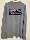 NWT Patagonia P-6 Logo Responsibili-Tee Shirt Men’s M Gray Graphic Long Sleeve