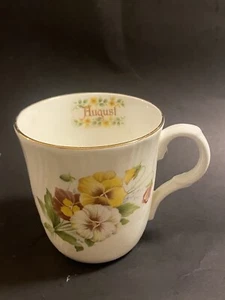 Sadler Wellington Bone China Mug Flower Of The Month August triPensy - Picture 1 of 4