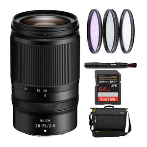 Nikon NIKKOR Z 28-75mm f/2.8 Lens with 64GB Card and Messenger Bag Bundle - Picture 1 of 12