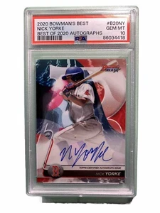 2020 Bowman's Best NICK YORKE Prospect Auto  PSA 10 RED SOX #B20-NY  - Picture 1 of 2