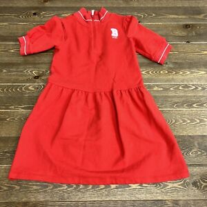 Janie Jack Girl's size 6 short sleeve half zip sweatshirt dress in red