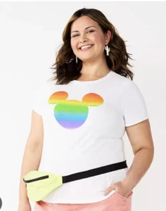 Disney's Mickey Mouse Women's Size 2XL Pride Graphic Tee by Celebrate Together - Picture 1 of 2