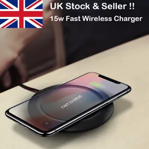 New Fast Charging 15W Wireless Mobile Phone Charging Pad for Samsung - Picture 1 of 14