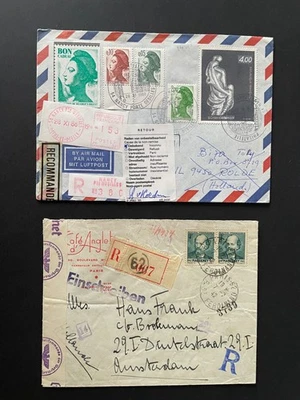 France - Lettre Recommandée 1942 Censurée pour Pays Bas + Lettre Retour NL 1988 - Photo 1/2