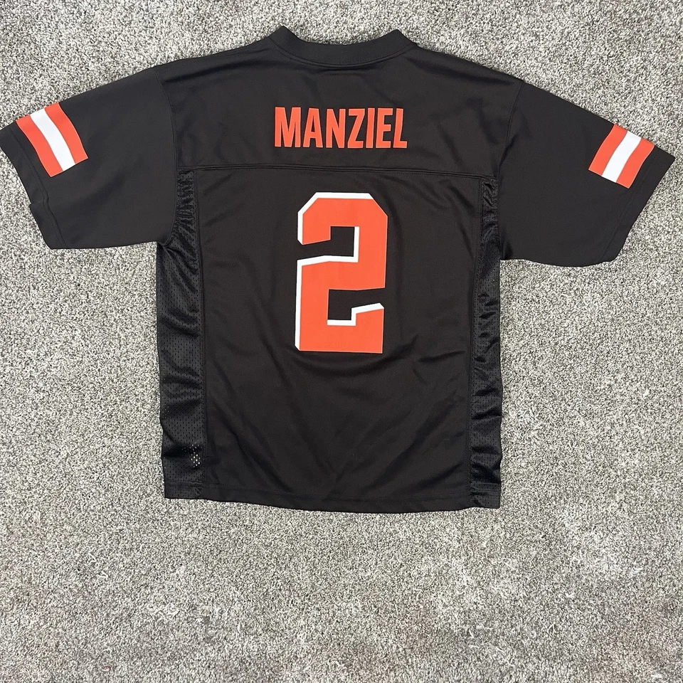 Camiseta deportiva de fútbol americano Johnny Manziel NFL Cleveland Browns talla juvenil grande Foto 1 de 4