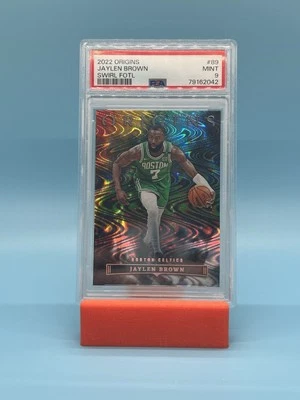 2022 Origins Jaylen Brown #89 Swirl FOTL /3 PSA 9 - Image 1 of 3