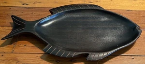 Plato de pescado de madera / plato para servir - Imagen 1 de 4