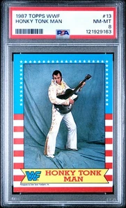 1987 TOPPS WWF HONKY TONK MAN #13 WRESTLING TRADING CARD | PSA 8 NM-MT LOW POP - Picture 1 of 4