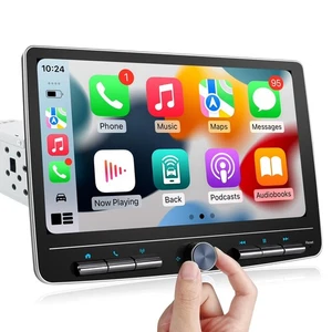 Single DIN Radio Autoradio Wireless CarPlay Android Auto, 10 Zoll Abnehmbar... - Bild 1 von 8