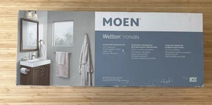 Kit de accesorios de baño Moen Wellton de 4 piezas - NÍQUEL CEPILLADO - Y1394BN caja abierta - Imagen 1 de 3