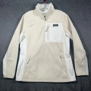 LL Bean Damen Med Reg Mountain Classic winddichte Fleecejacke elfenbein Outdoor - Bild 1 von 9