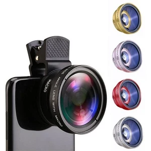 Macro Clip-on Telescope Mobile Phone Lens HD Camera 0.45x Wide Angle - Picture 1 of 16