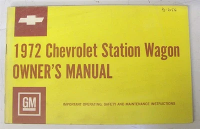 CHEVROLET Station Wagon Car Owners Handbook 1972 #6263129 ST 306-72 USA - Image 1 of 4