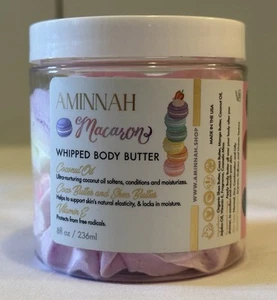 Aminnah Macaron duftende geschlagene Körperbutter 8 fl. Oz. NEU - Bild 1 von 2