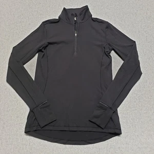 Top Pullover Lululemon 1/4 Cremallera Para Mujer Talla 4 Manga Larga Negro Correr Atlético - Imagen 1 de 8