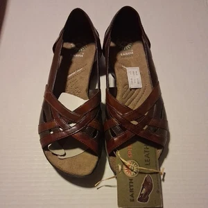 Earth Spirit Ellie Womens Size 7.5 M US Brown Leather  Sandals Gelron 2000 - Picture 1 of 6