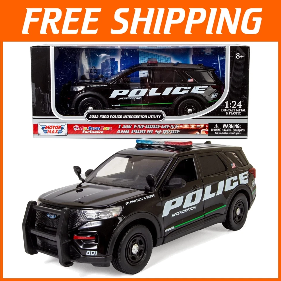2022 Ford Explorer Police Interceptor Promo Version 1/24 Diecast Motormax 76992
