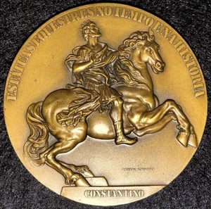 RÖMISCHER KAISER CONSTANTIN / ERSTES CHRISTENTUM BRONZEMEDAILLE VON ANTUNES (M.**) - Bild 1 von 2