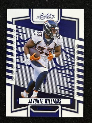 2023 PANINI ABSOLUTE- BLUE PARALLEL- JAVONTE WILLIAMS #54 BRONCOS - Image 1 of 2