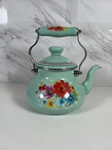 The Pioneer Woman Breezy Blossom Enamel on Steel 1.9-Quart Tea Kettle - Picture 1 of 7
