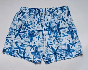Fedeli $ 235 neu mit Etikett blau weiß Seesterndruck schmaler Badeanzug Badehose XL - Bild 1 von 4