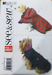 See & Sew 5126 Sewing Pattern , Dog Coat, Size XS-L , Uncut. - Picture 1 of 2