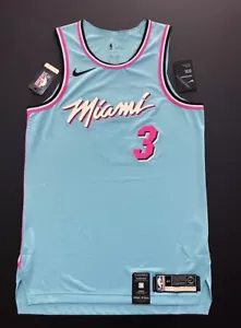 Maglia autentica Dwayne Wade Miami Heat City Edition taglio professionale Nike Vice Vaporknit - Foto 1 di 5