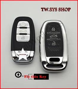 Soft TPU Key Case Cover para Audi A4,5,6, S5, S7, Q5 ☆SILVER☆ - Imagen 1 de 6