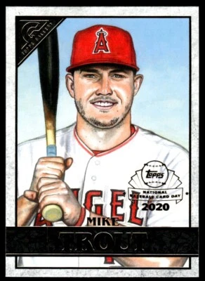 2020 Topps Chrome Gallery NBCD Preview Mike Trout Los Angeles Angels #GP-1 R81 - Image 1 of 2