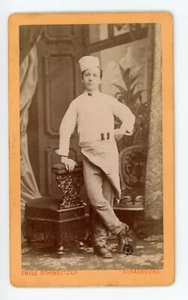 CDV PHOTO Schweitzer Strasbourg, Adolphe Bertrand cuisinier dédicace - Imagen 1 de 2