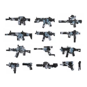 Camouflage Black/Blue Rifles Weapons for Minifigures / 70001 - Picture 1 of 1