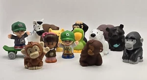 Fisher Price Little People Lot of 15 Figures Animals Zoo Safari Kids Skateboard  - Picture 1 of 9