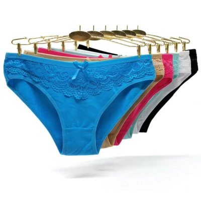 Paquete de 6 calzoncillos calzoncillos calzoncillos bragas de cintura baja sexy de algodón para mujer Foto 1 de 4