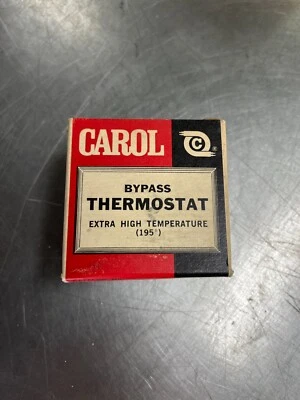 1-9385 CAROL  Bypass Thermostat  Fits Gates 5689, DVN-27XH High Temp 195 Degrees Foto 1 de 4