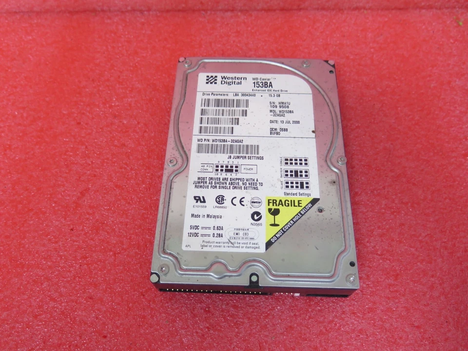 WD153BA-32AGA2 15GB 7200 AT-IDE HARD DRIVE 3.5" - Image 1 of 1