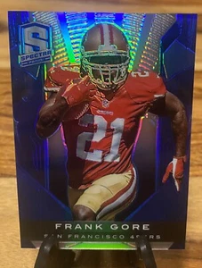 RAREđź’Ž2013 SPECTRA FRANK GORE BLUE HOLO PRIZM #58/99 INSERT SSP- 49ers - Picture 1 of 3