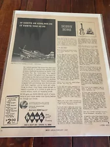 Anuncio modelo avión de combate Hawk P-51D Mustang 1967 vintage - Imagen 1 de 1