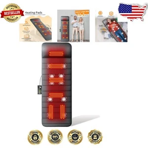 Electric Heating Pad Massage Mat - 10 Vibration Motors for Pain Relief - Picture 1 of 10
