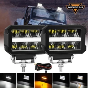 4.5" 120W LED Driving Light Pods Spot Work Lights DRL & Amber Turn Signal Lamp - Foto 1 di 12