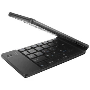 Bluetooth AZERTY Mini-Tastatur, Android, iOS und Windows, inkl. Halterung - Bild 1 von 6