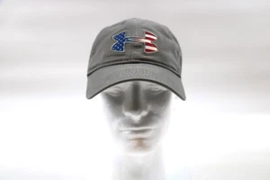 Under Armour Hat Mens Gray Flag Logo Mesh Snapback Baseball Cap One Size - Picture 1 of 6