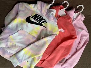 Nike Kids Girl's Fleece Sweatshirt Hoodie Pullover/Zip Purple/Pink/Salt 6X NWT - Picture 1 of 6