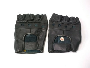 Leather Motorcycle gloves half finger Size XL motorcycle gloves