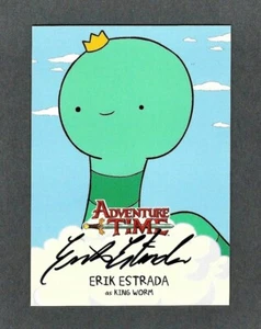 2014 Cryptozoic Adventure Time #A15 Erik Estrada Autograph King Worm - Picture 1 of 2