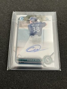 2022 1st Bowman Chrome Prospects Auto Charlie Welch #CPA-CW Autograph Mariners