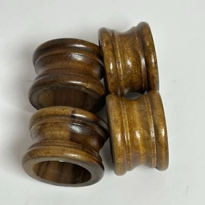 Anelli tovaglioli in legno vintage set di 4 - Foto 1 di 6