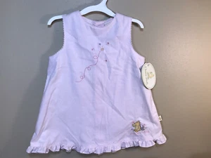 Infant Baby Girl  Pink Vintage Classic Pooh Dress W/ Bloomers 6-9 Months - Picture 1 of 7