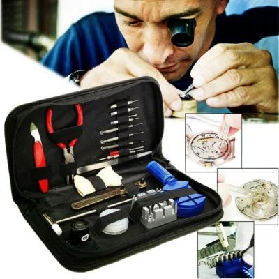 16pcs Watch Repair Tool Kit Link Remover Spring Bar Tool Case Opener Set New US - Image 1 of 4